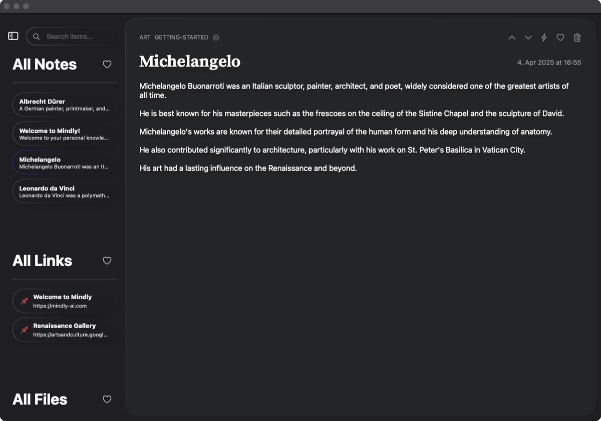All Items View